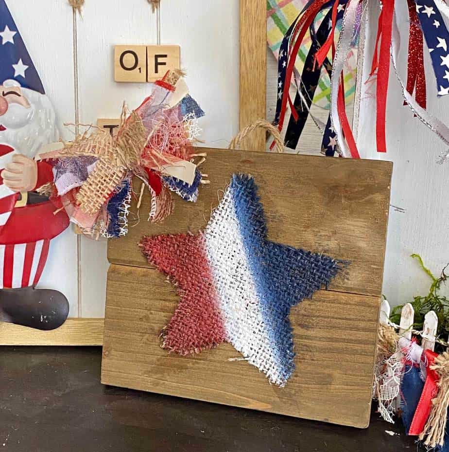 Easy Patriotic Burlap Star Manda Panda Projects