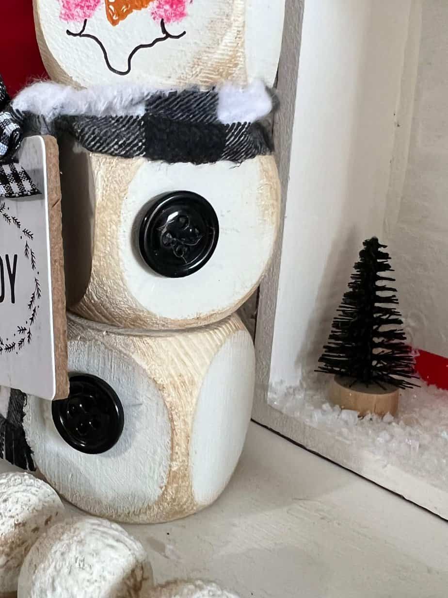 Dollar Tree Wood Block Snowman Manda Panda Projects