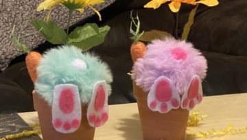 Dollar tree clay pot bunny butt easy easter spring craft