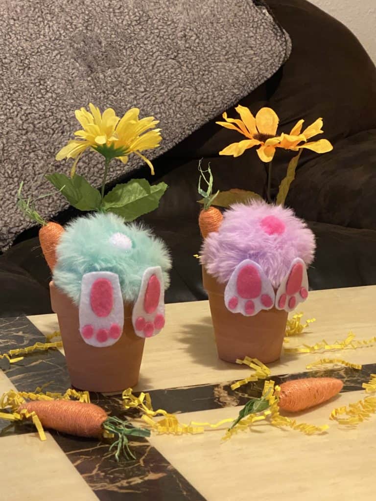 Dollar Tree Bunny Butt Pot: Adorable Easter Bunny Butt Craft!