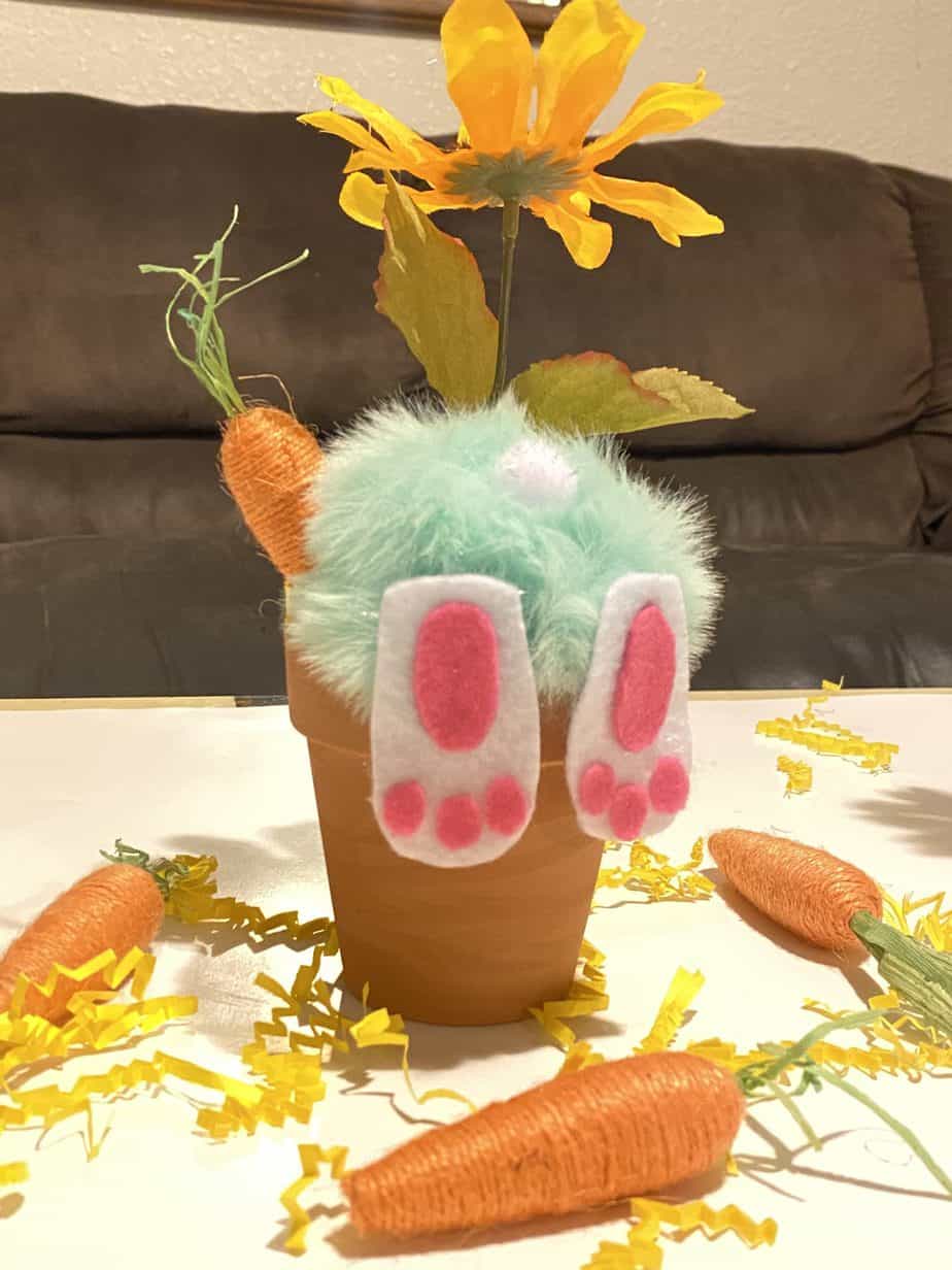 Clay Pot Bunny Butt Easter Spring craft