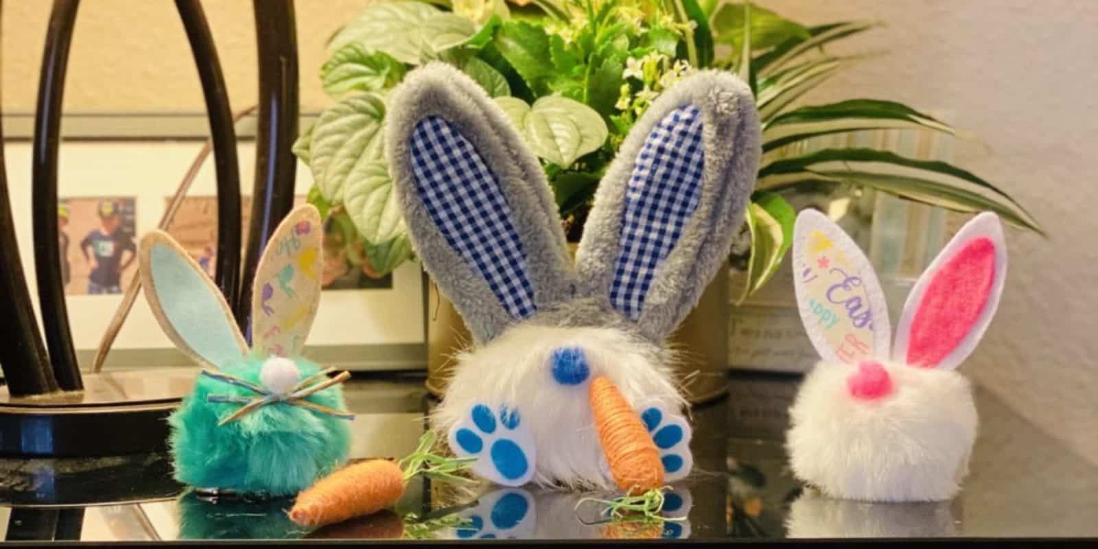 Easter Bunny Gnome. A 5 minute Fur Ball Bunny Craft