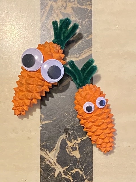 Pine Cone Carrot: Fun and Easy Nature Craft for Kids