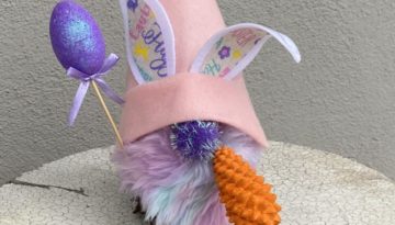 Pine cone bunny Easter gnome craft