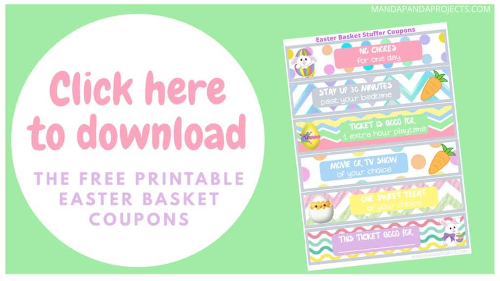 Free printable easter basket coupons for kids