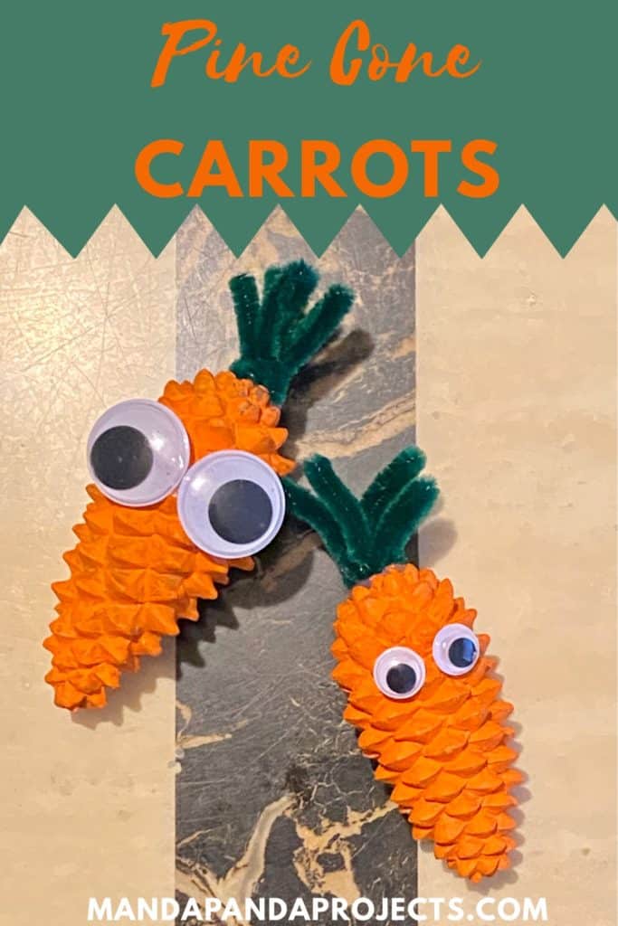 Pine Cone Carrot: Fun and Easy Nature Craft for Kids