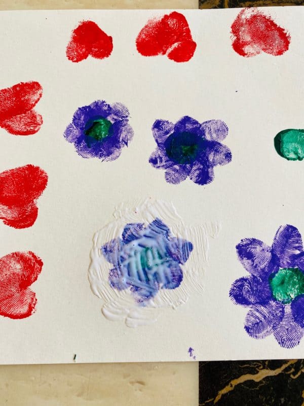 Thumbprint Heart and Fingerprint Flower: Kids Keepsake Magnets