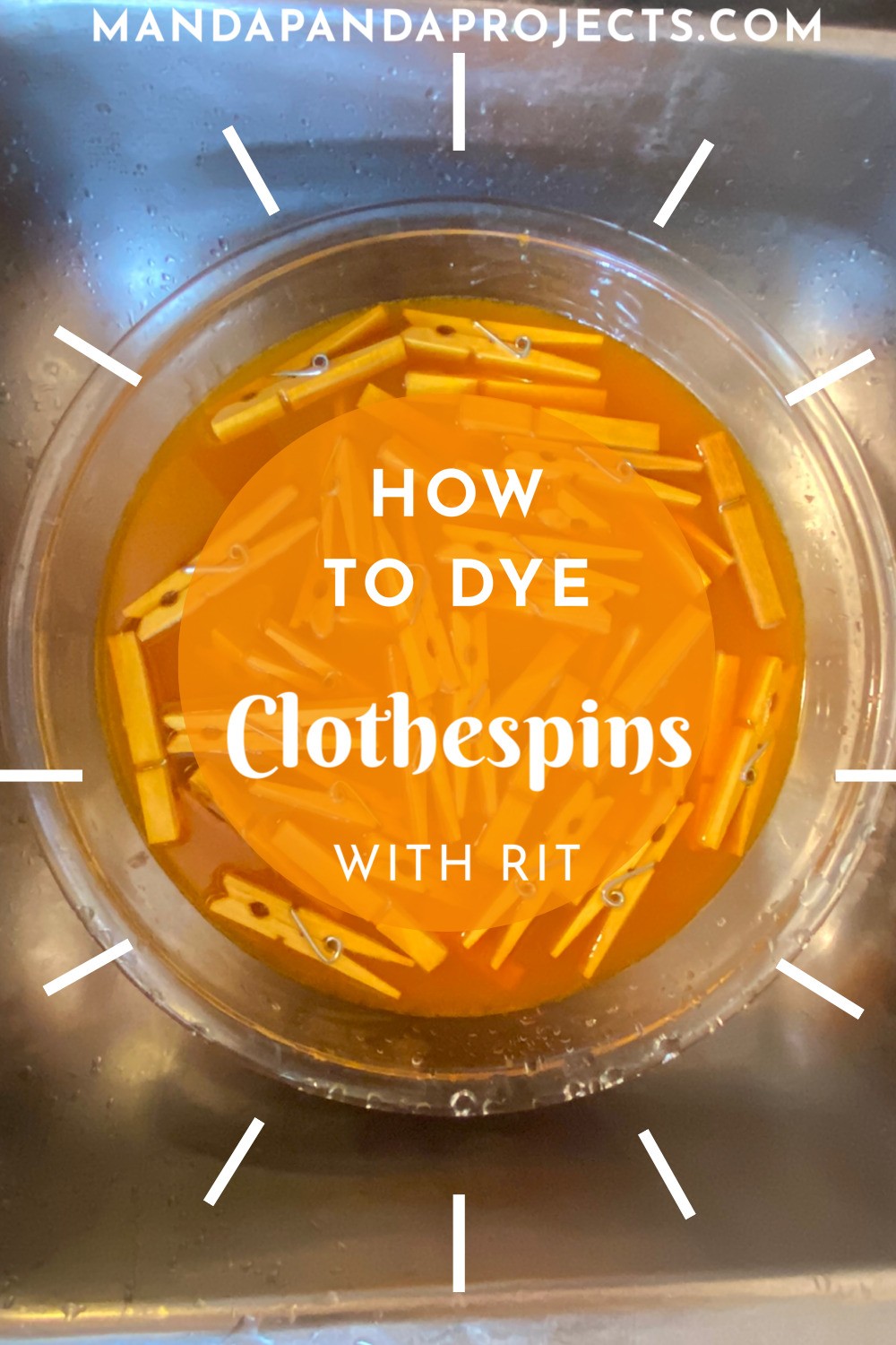 How to Dye Clothespins with RIT #clothespincrafts