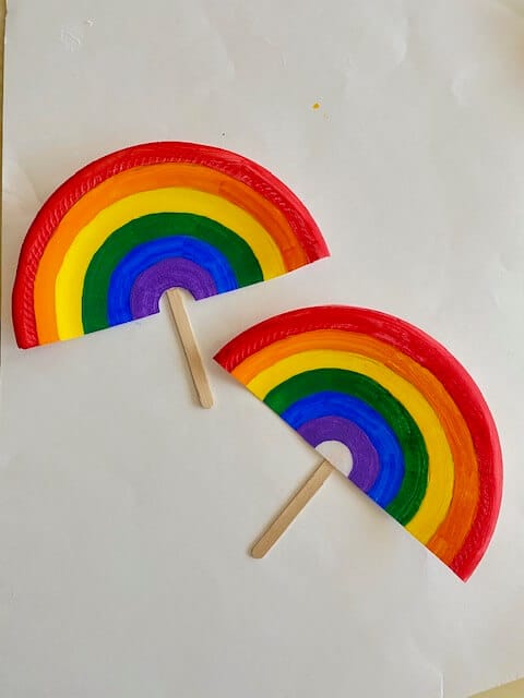 Rainbow Paper Plate Fan: Beat the Heat with the Rainbow!