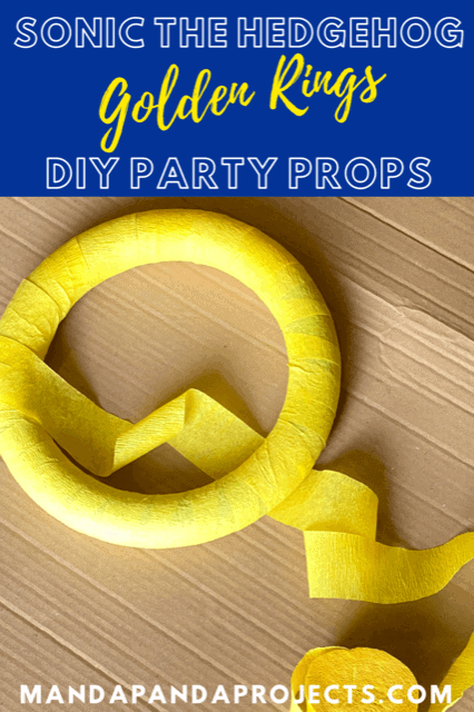 DIY sonic the hedgehog golden rings party decoration and props
