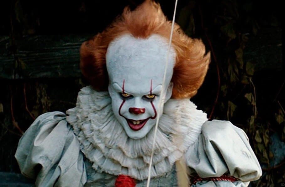 Picture of the real Pennywise the clown in the new movie to compare how the DIY wig looks to the real thing.