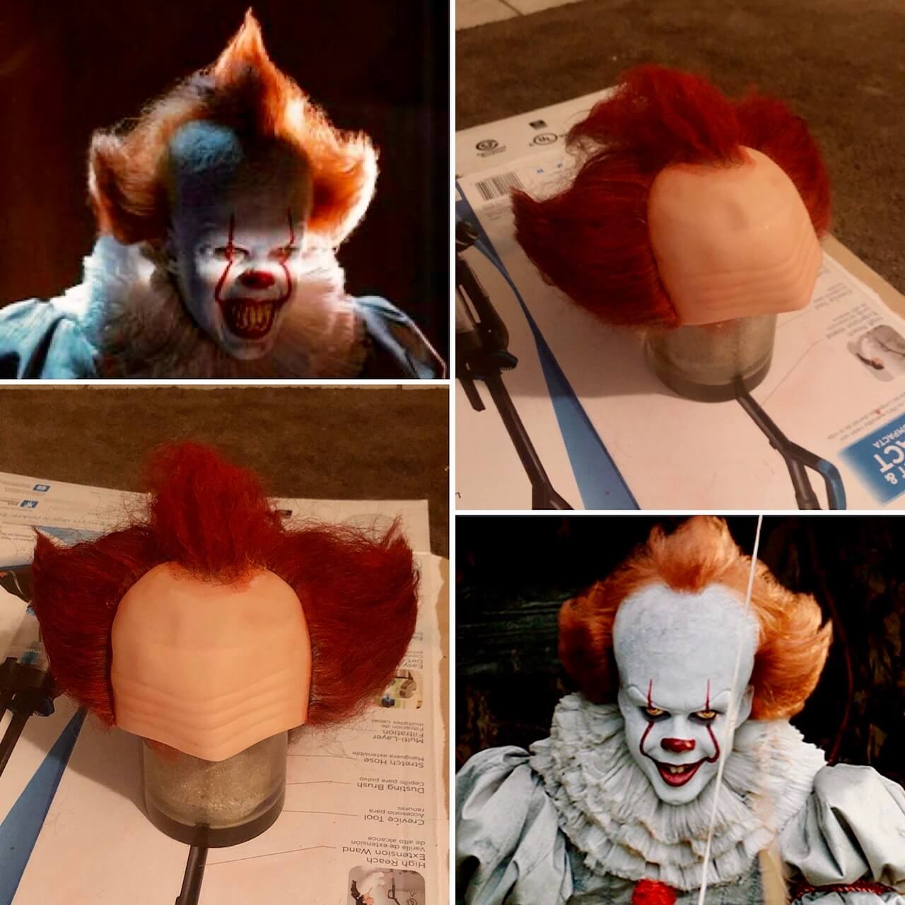 DIY Pennywise IT wig for halloween costume