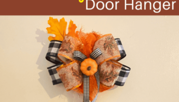 Pine Cone Candy Corn Door Hanger. Fall nature inspired DIY Decor.