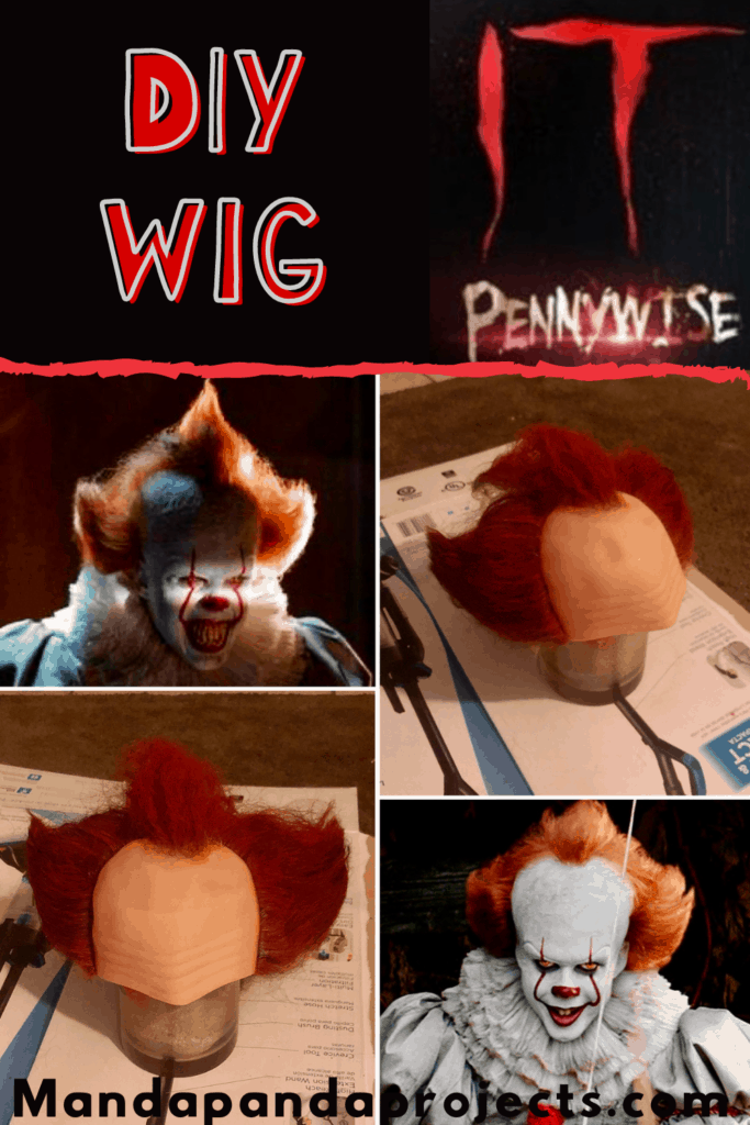 easy DIY Pennywise IT Wig for a Homeade Halloween Costume