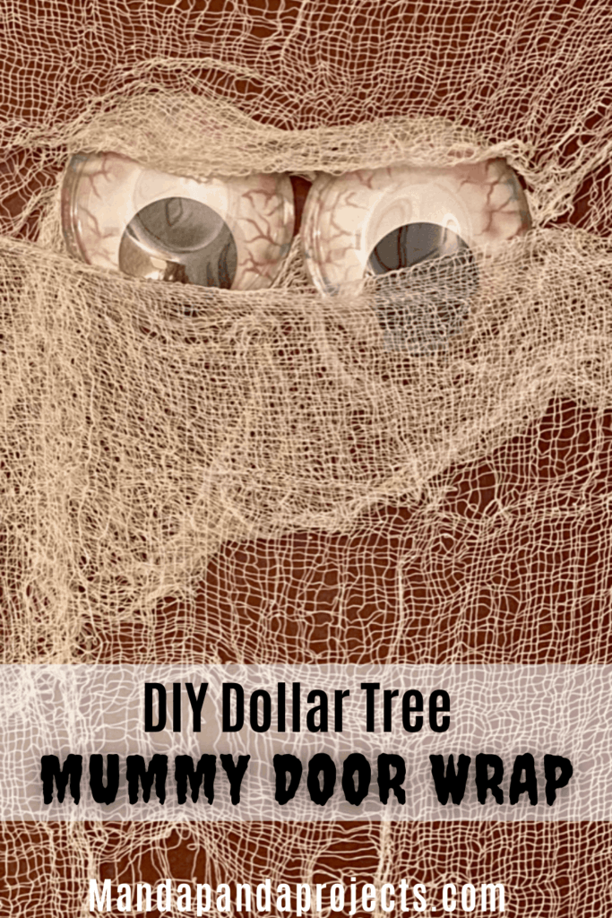 DIY Dollar Tree Easy Mummy Door Halloween Decoration