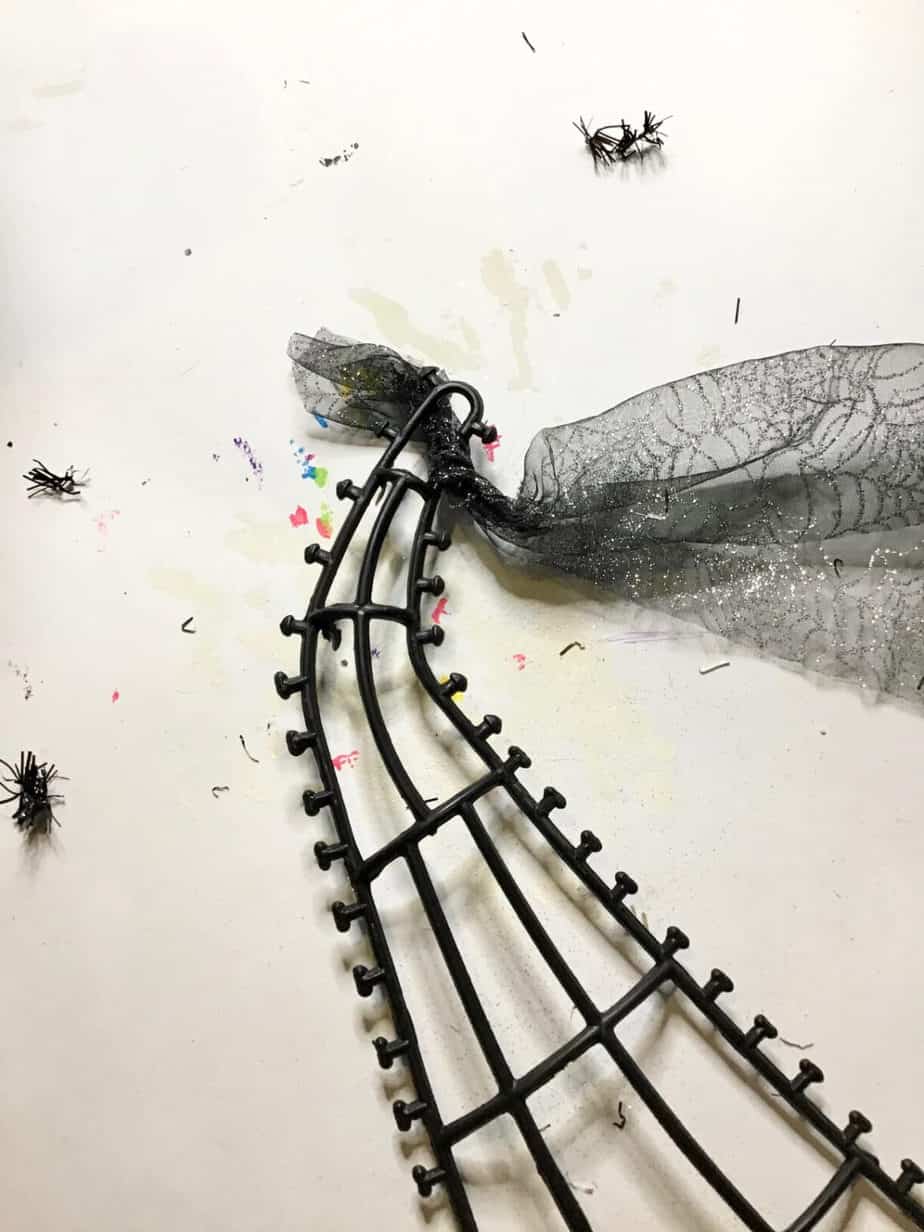 DIY Dollar Tree Rainbow Deco Mesh Witch Hat Wreath: Whimsical