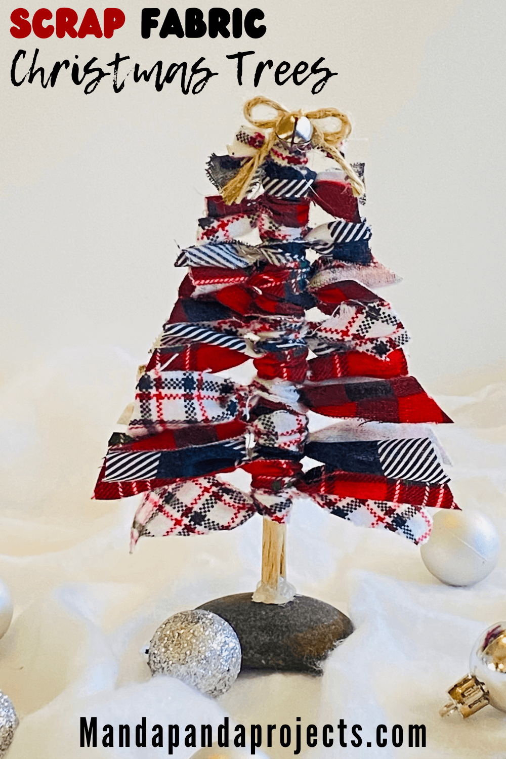 How To Make A Fabric Scrap Knot Tied Christmas Tree Using Leftover 