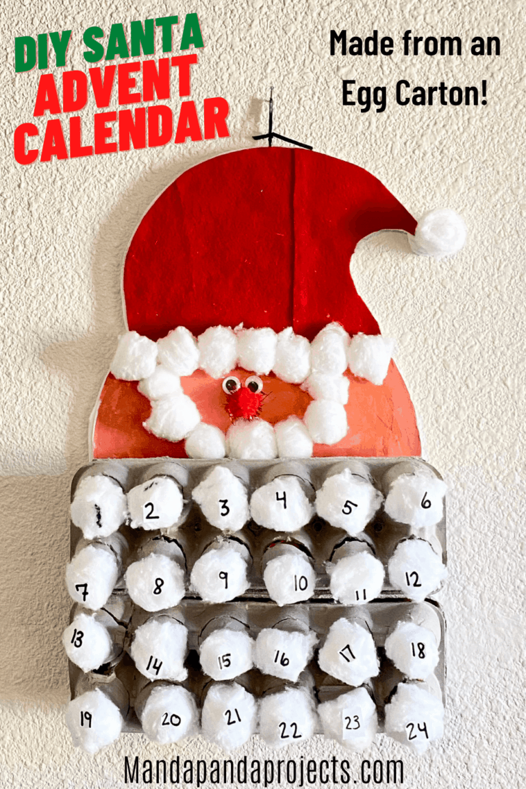 How to turn an Egg Carton into a Kids Santa Advent Calendar