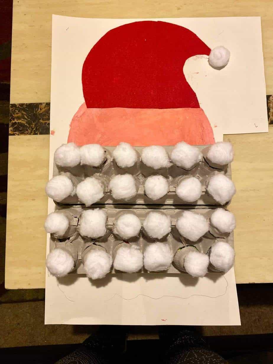 How to turn an Egg Carton into a Kids Santa Advent Calendar Manda