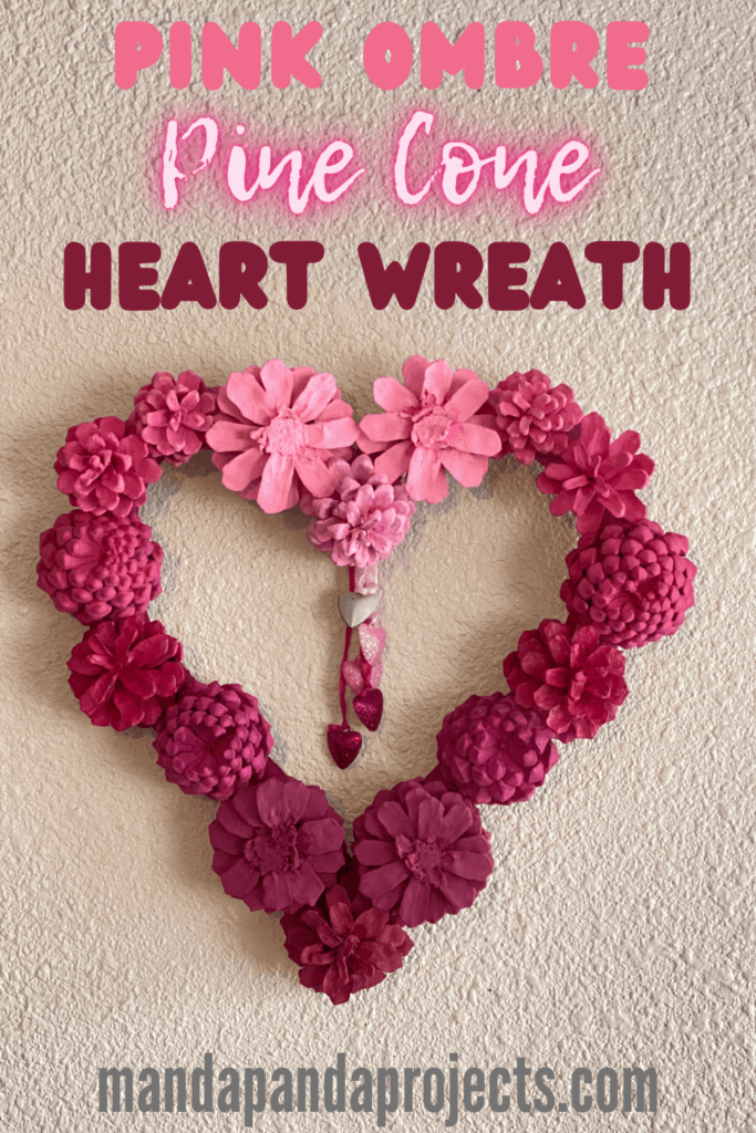 Shades of Pink Heart Wreath