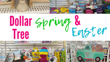 Spring and Easter finds at the Dollar Tree for crafts and decor.