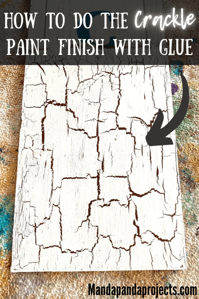 How to do the DIY Crackle Paint Finish Technique, the Easy Way with only Glue and Paint for your DIY crafts and projects.