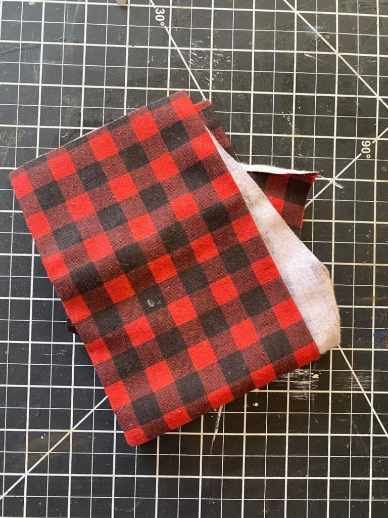 Red and black buffalo check fabric.