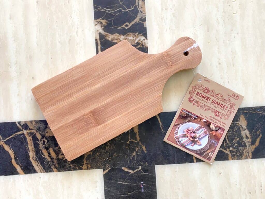 Mini wooden 'robert stanley signature collection" cutting board.