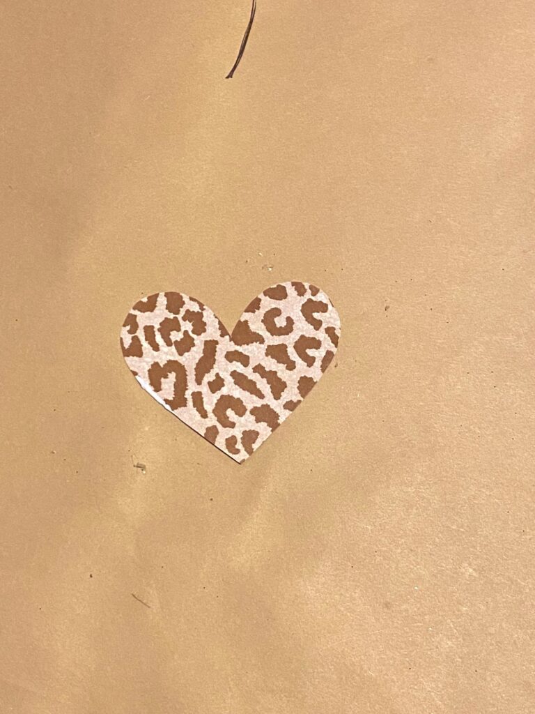 Leopard print heart.