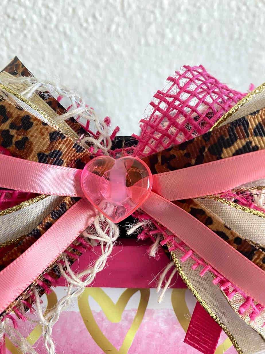 Pink and Leopard Layered Heart Frame - Manda Panda Projects