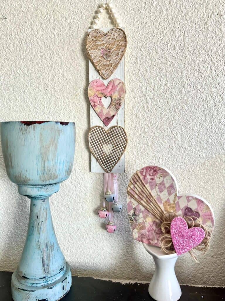 Cute Valentine Decor! Hearts for door. Made from purchased