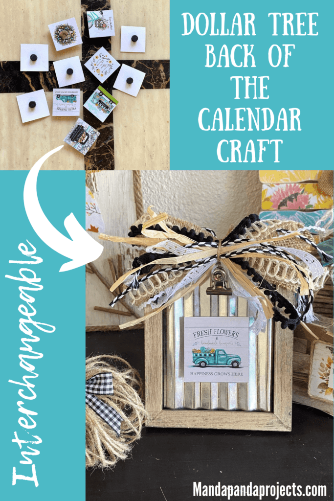 This Fun and Quick Dollar Tree Magnet Set is Made with a Calendar!
