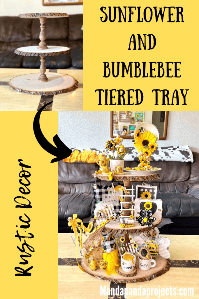 Honey Bee Decor,7pc Bee Tiered Tray Decor,Include Gnomes Plush, Artificial  Sunflower,4 Bee Signs,Wood Bead Garland,Summer Farmhouse Tiered Tray and