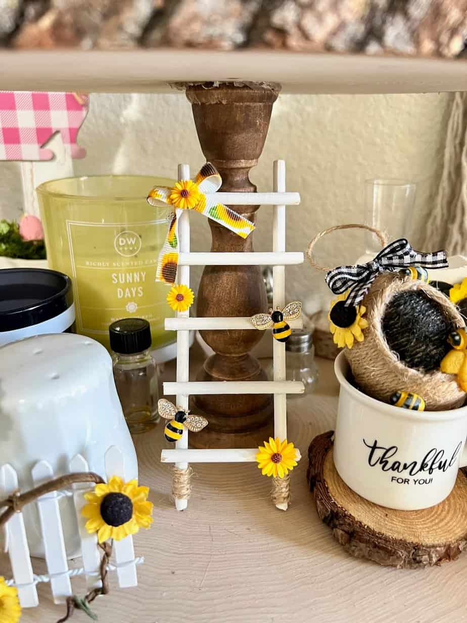 SWEET HONEY BEE MINI SIGN TIERED TRAY SPRING SUMMER HOME KITCHEN