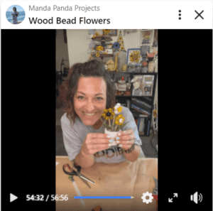 Wood Bead Flowers - Manda Panda Projects