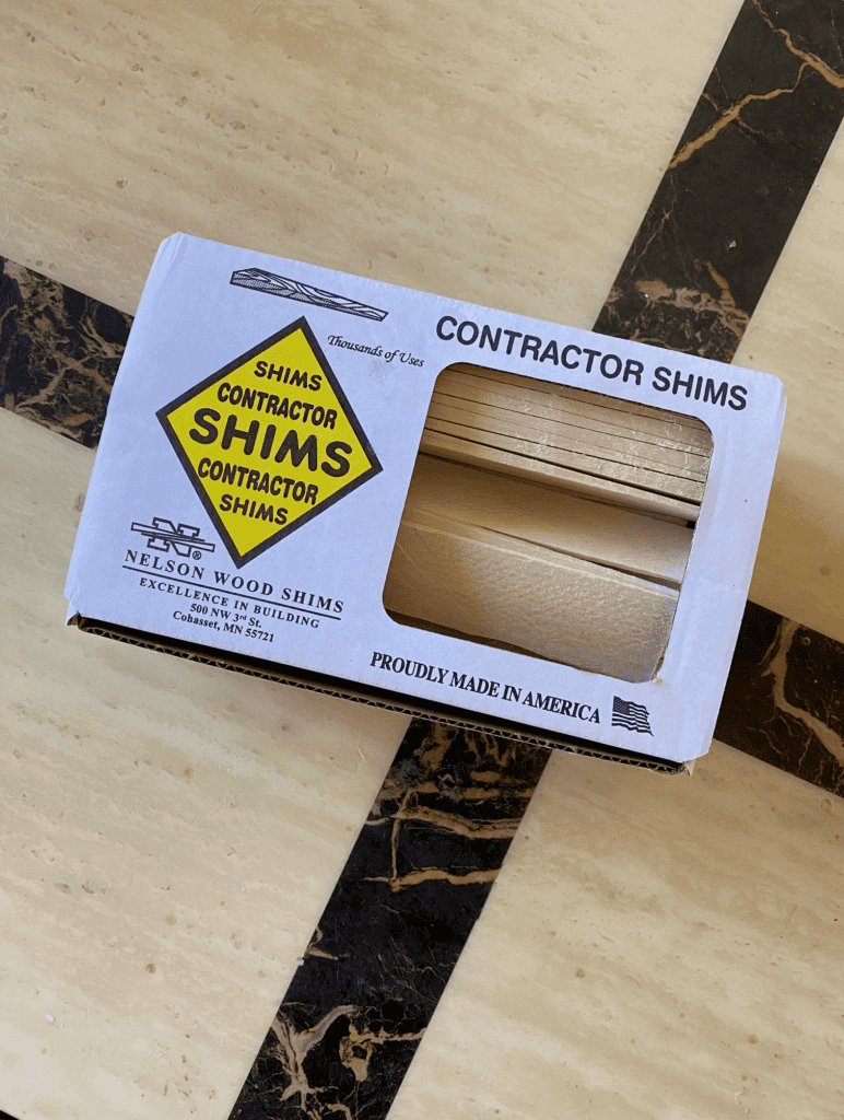 Nelson Wooden Contractor Shims in 
 a box