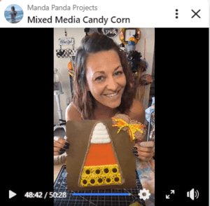 Mixed Media Candy Corn - Manda Panda Projects