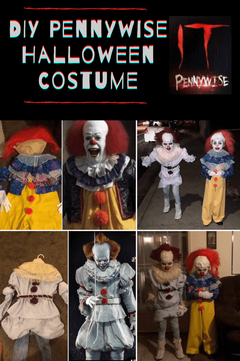 Diy Pennywise It Halloween Costumes Manda Panda Projects