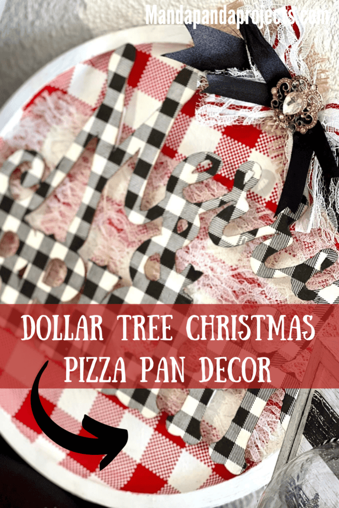 How to make Pizza Pan Christmas Decor Dollar Tree DIY