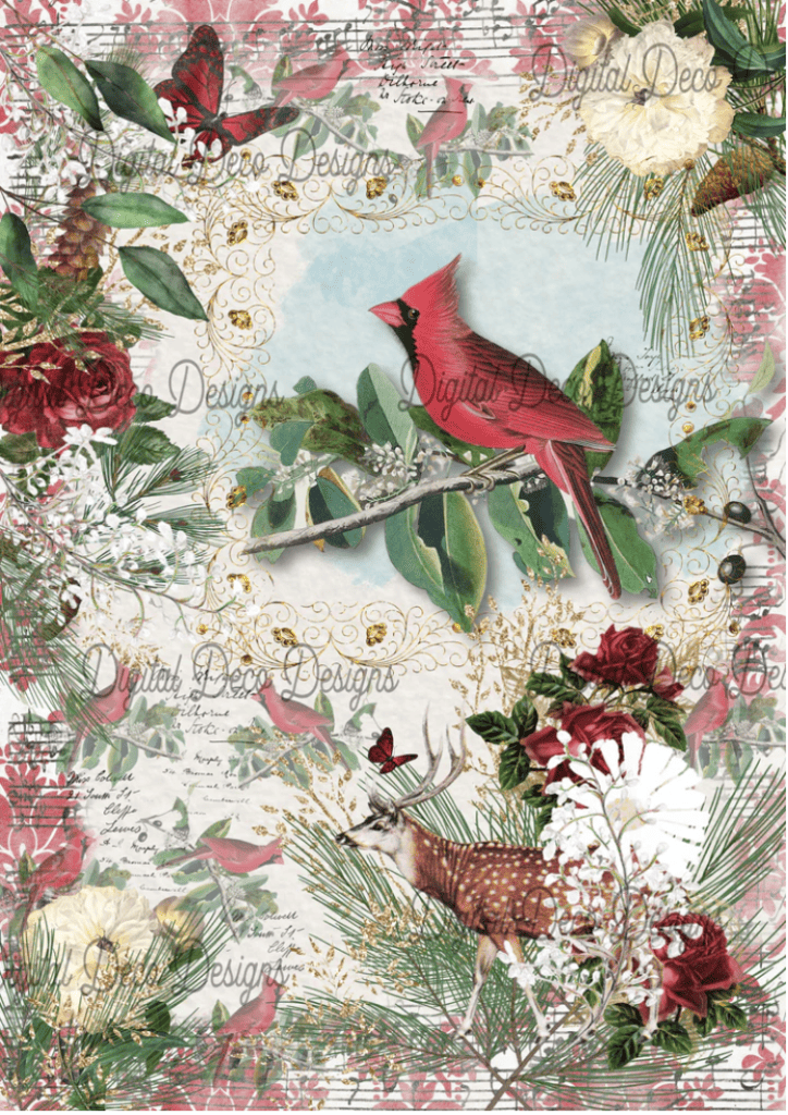 Red cardinal design called "cardinal Woods"