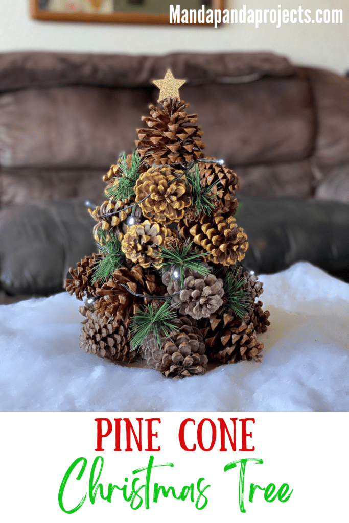 Rustic Twine and Yarn Foam Cone Christmas Trees - Manda Panda Projects