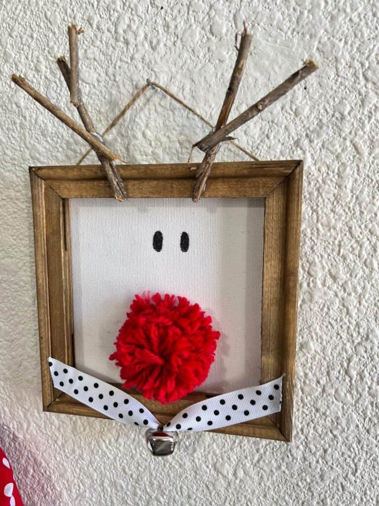 Mini Rudolph Reverse Canvas - Manda Panda Projects