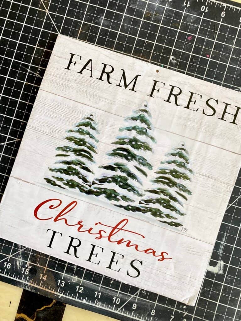 Dollar Tree Calendar print with 3 Christmas Trees.