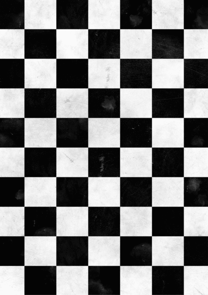Black and white check rice paper print.