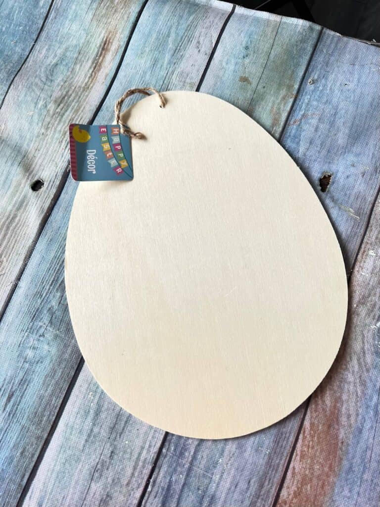 Wooden dollar tree easter egg cutout.