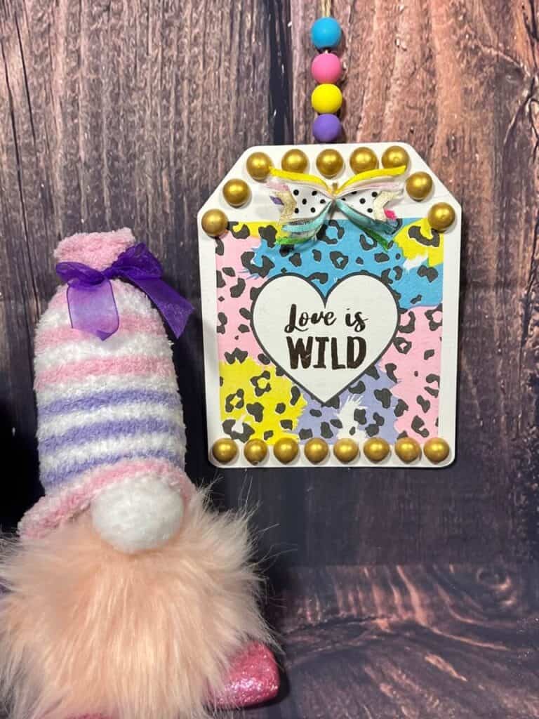 Love is Wild Leopard Hanging Tag