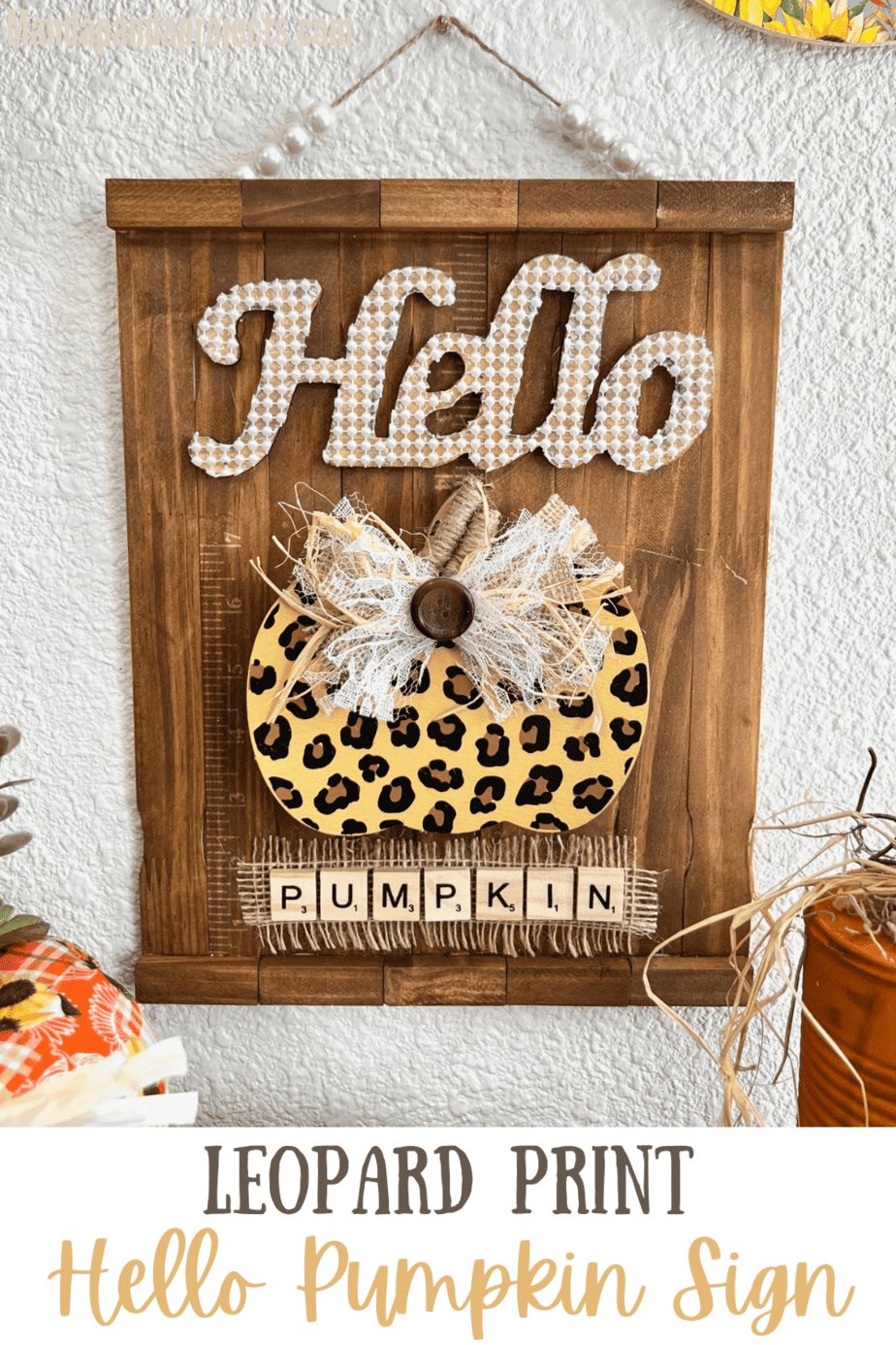 Hello Leopard Pumpkin - Manda Panda Projects