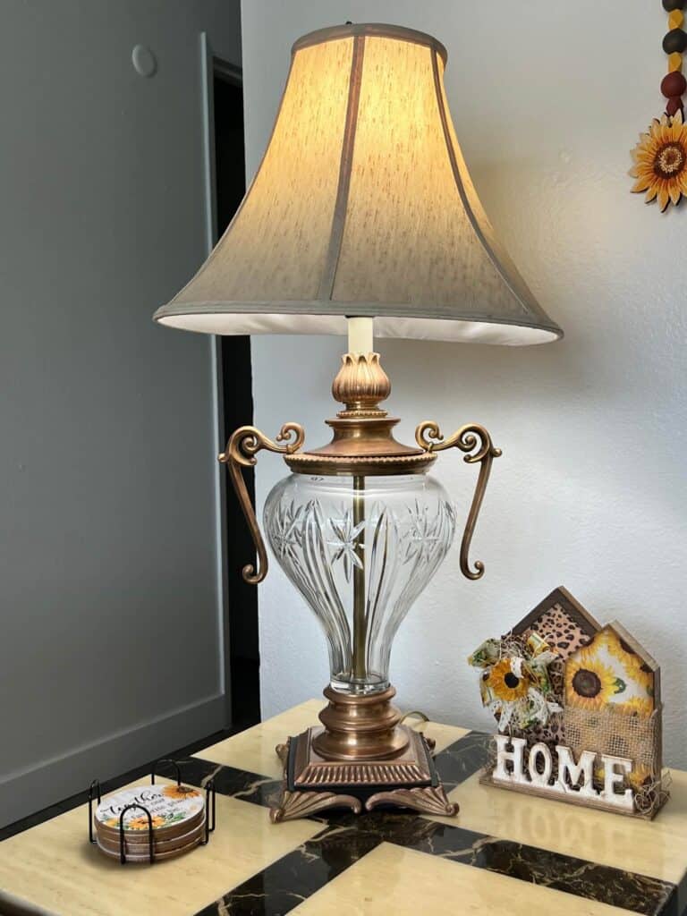 How To Clean Brass Lamps  Thrifted Lamp Clean and Restore 