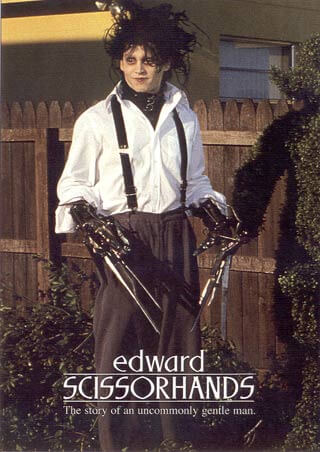 Edward scissorhands movie poster.