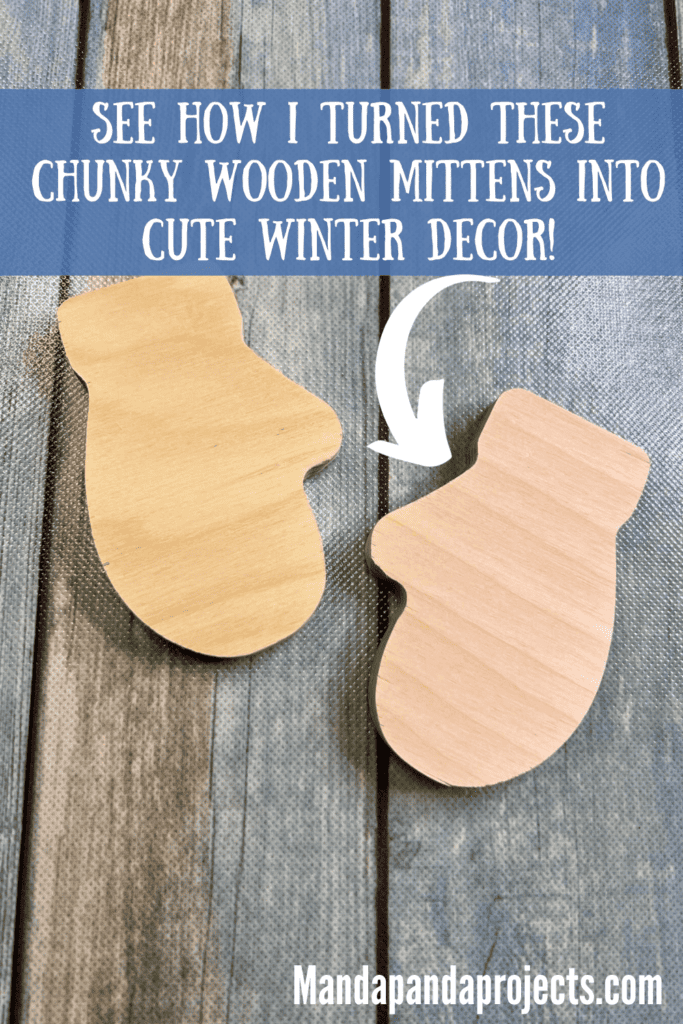2 chunky wood mittens.